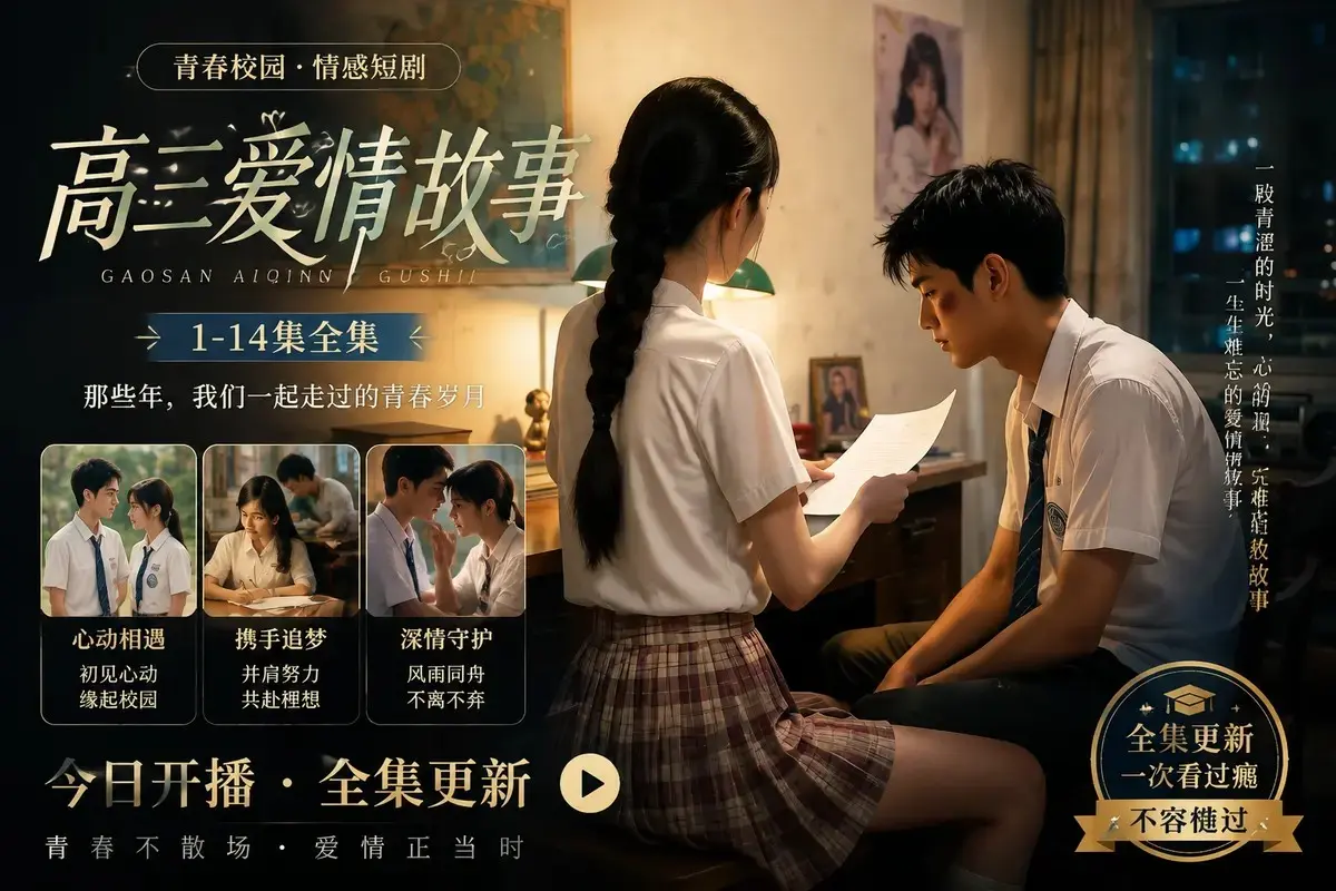 《高三爱情故事if篇》黄果魔改AI短剧全集高清未删减-蓝光修复中字版免费观看-百度阿里云盘资源直链零卡顿